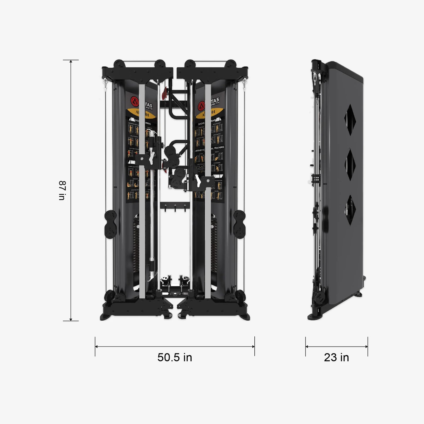 ALTAS | Folding Home Gym Smith Machine AL-3101