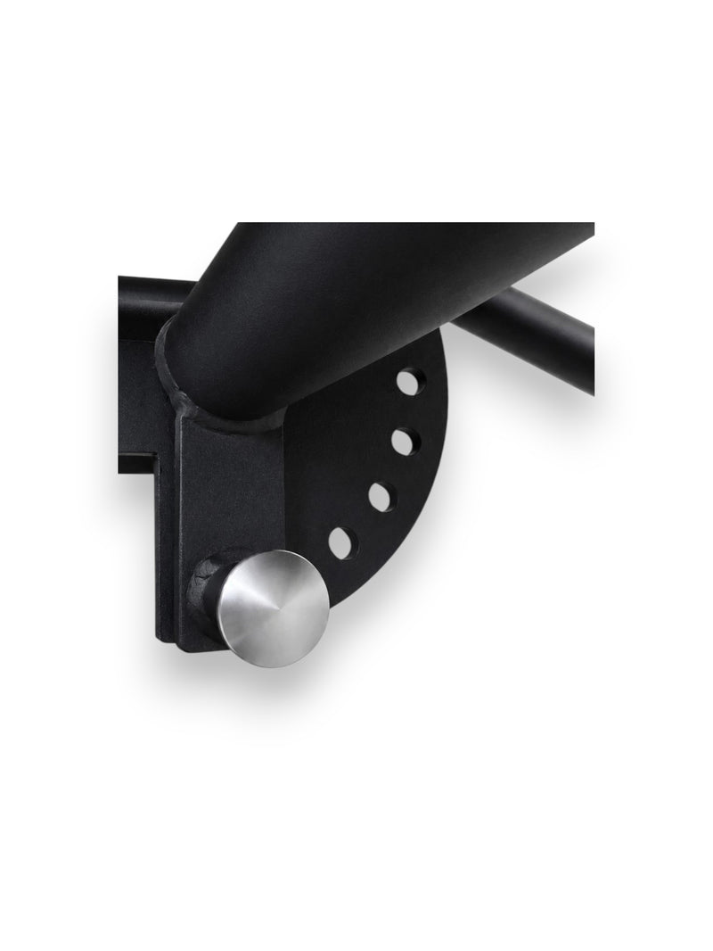 Heavy-duty 3x3 inch rack-mounted leg curl and leg extension adjustable seat attachment with 6 holes for adjustment