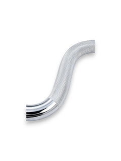 Solid steel 4ft Olympic Super EZ Curl Bar from Fitness Canada featuring highly aggressive ergonomic curves and precision mild knurling, isolated on a white background as seen in image.