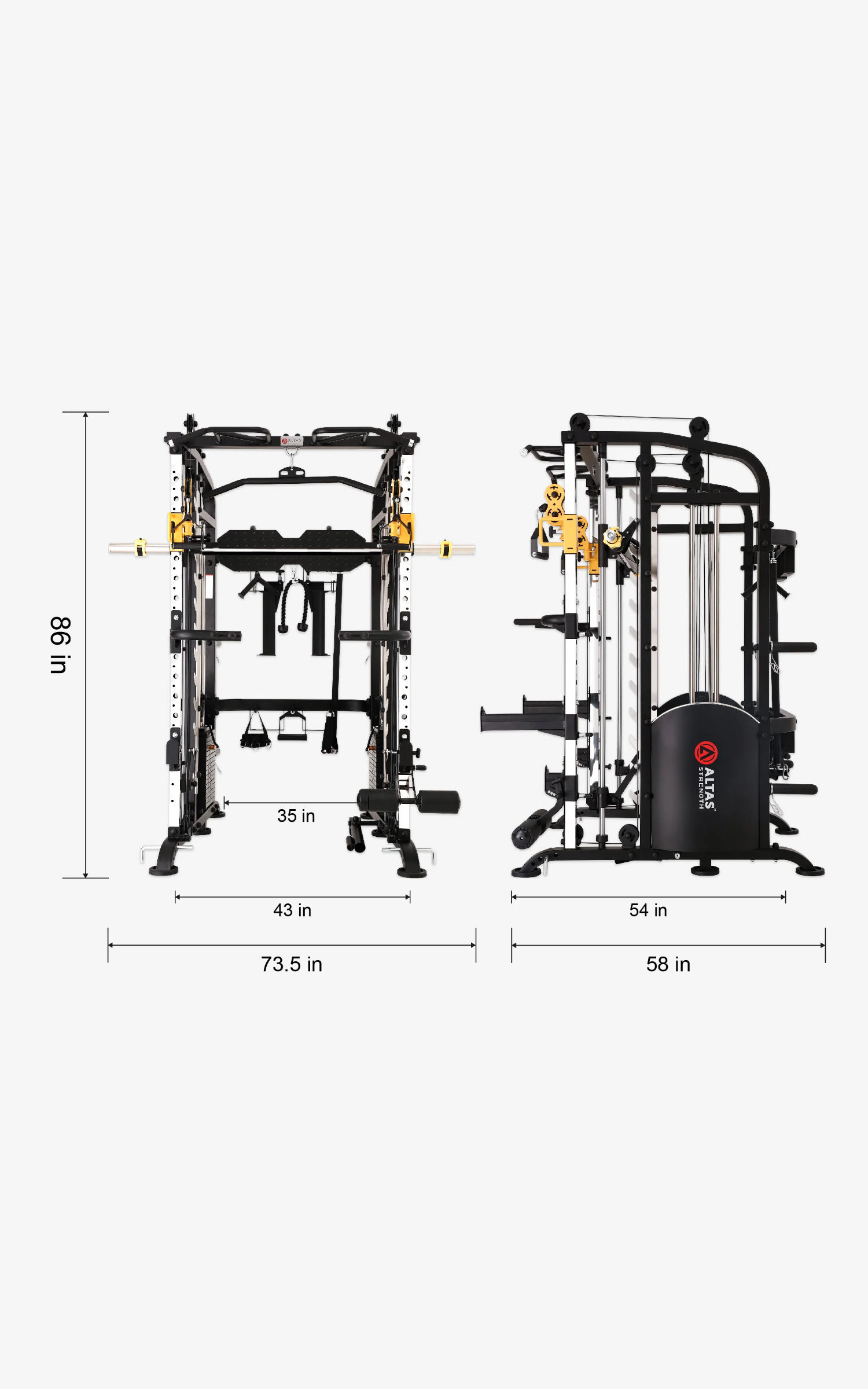 Altas Strength Home Gym Equipment Smith Machine AL-M810-6