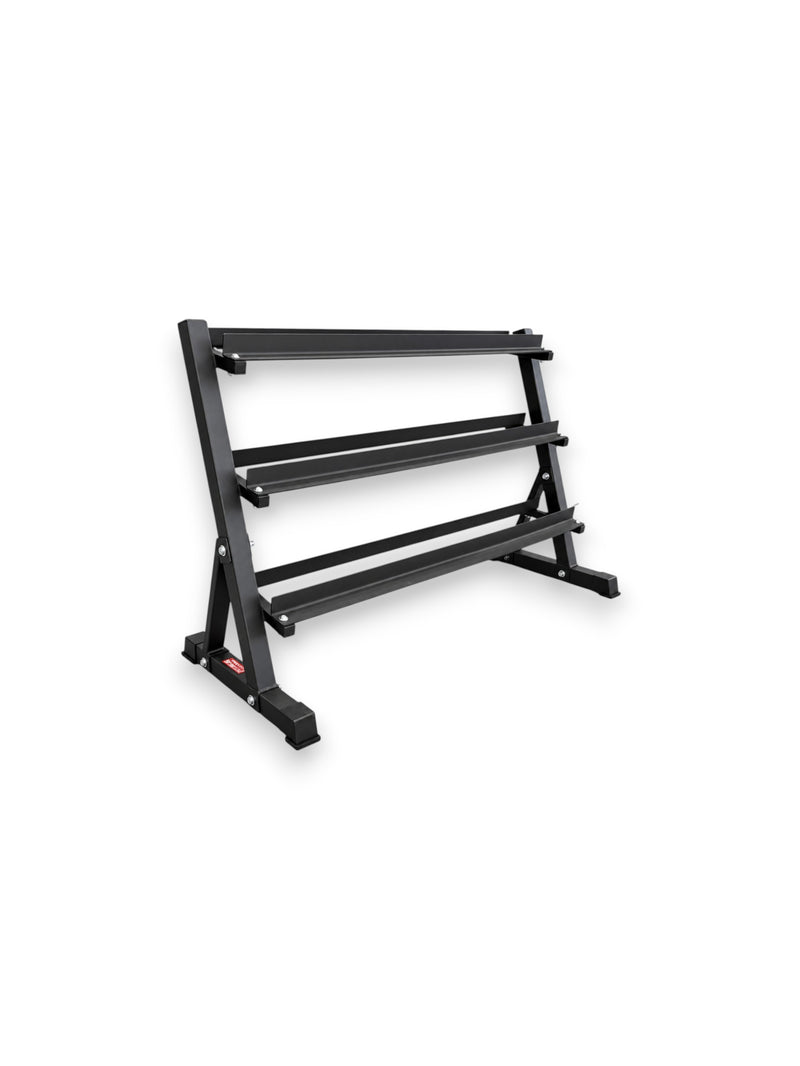 Apex Series Heavy Duty 9-Gauge 3-Tier Horizontal Dumbbell Rack – 4.5ft | Fitness Canada™-2