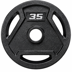 Angled 3-Hole Painted Weight Plates (Pair, 2.5–45 LB Each)-5