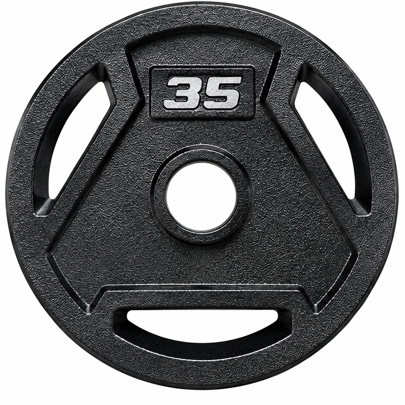 Angled 3-Hole Painted Weight Plates (Pair, 2.5–45 LB Each)-5