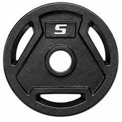 Angled 3-Hole Painted Weight Plates (Pair, 2.5–45 LB Each)-2
