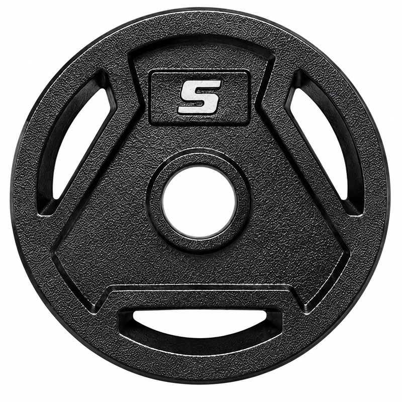 Angled 3-Hole Painted Weight Plates (Pair, 2.5–45 LB Each)-2