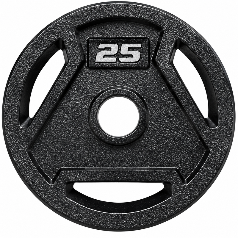 Angled 3-Hole Painted Weight Plates (Pair, 2.5–45 LB Each)-4