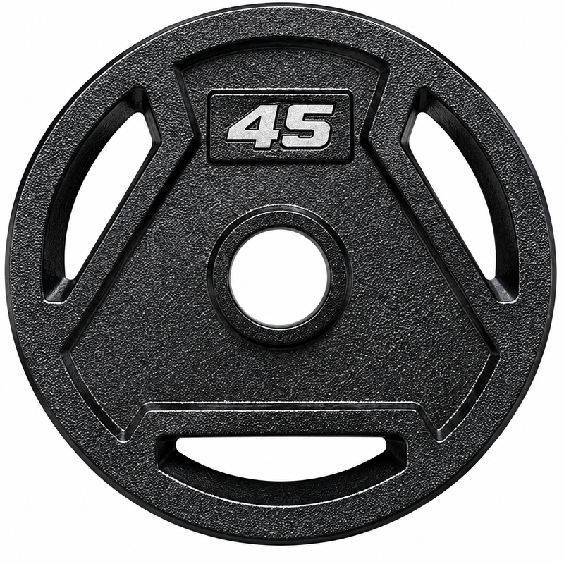 Angled 3-Hole Painted Weight Plates (Pair, 2.5–45 LB Each)-6