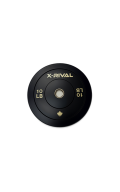 10 lb black bumper plate x rival series for olympic lifting and home gym training