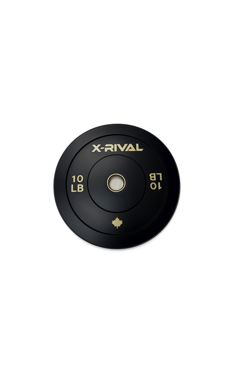 10 lb black bumper plate x rival series for olympic lifting and home gym training
