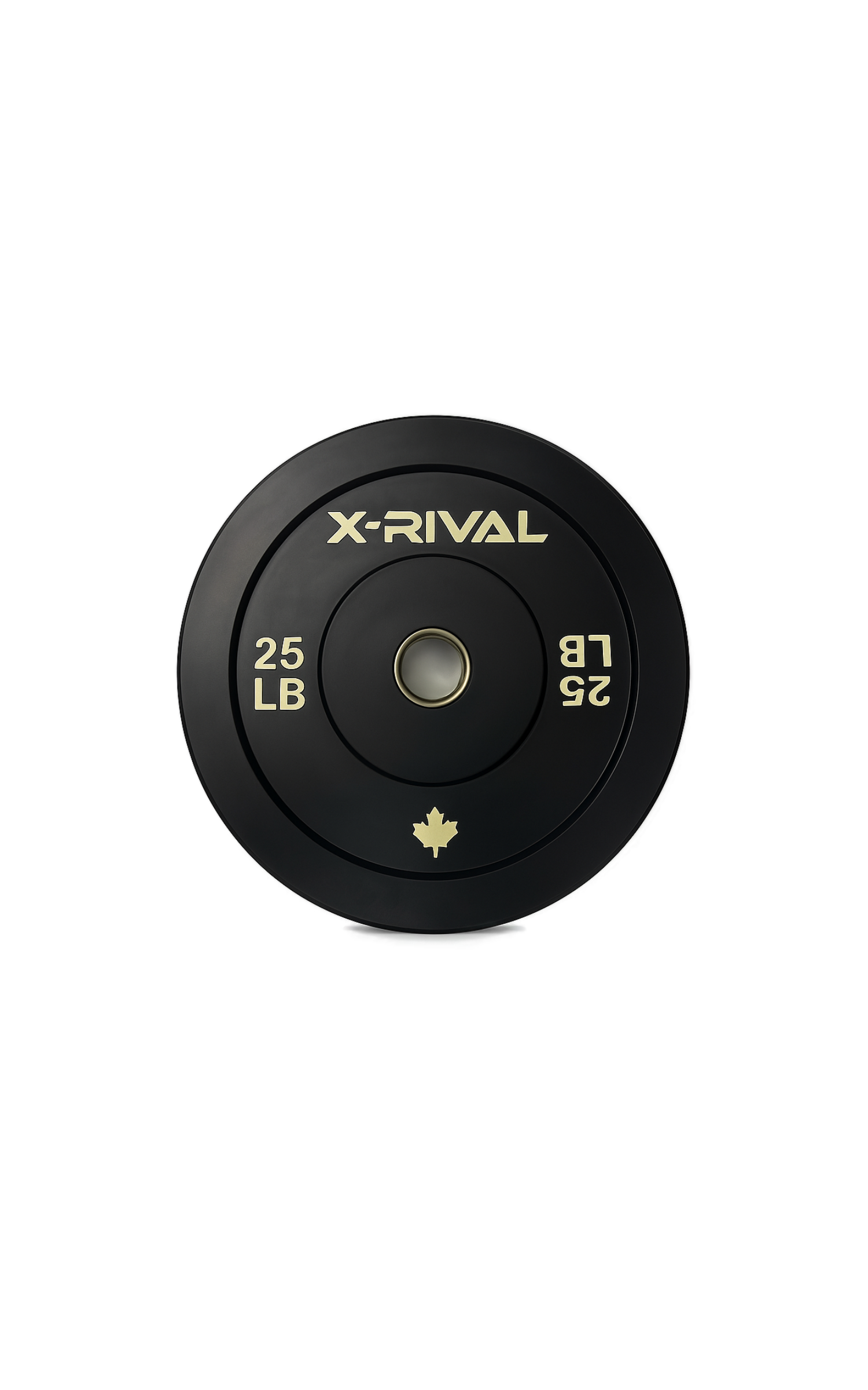 25 lb black bumper plate x rival series for strength training and home gym use