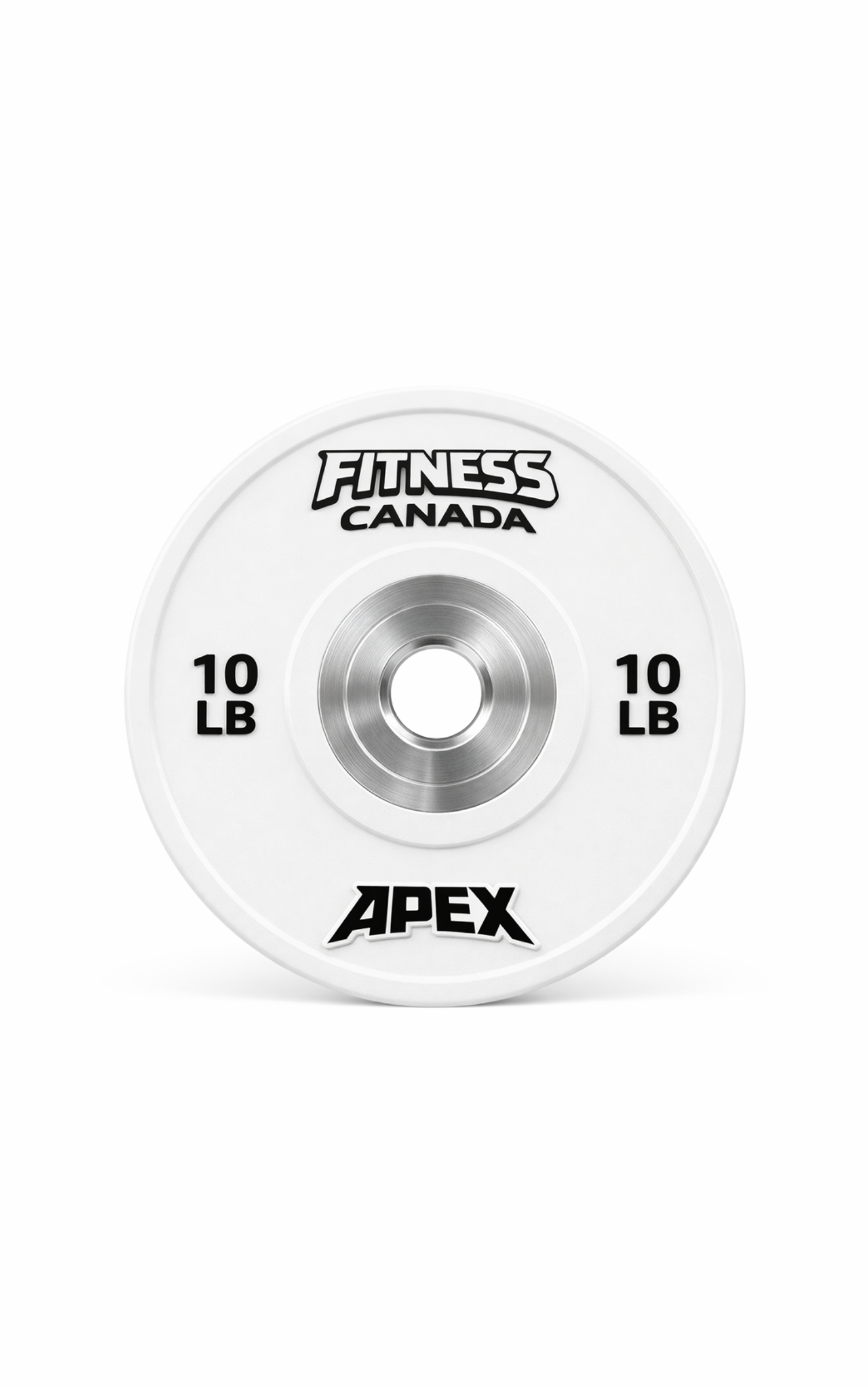 10 lb white competition bumper plate fitness canada for olympic lifting
