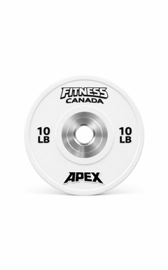 10 lb white competition bumper plate fitness canada for olympic lifting