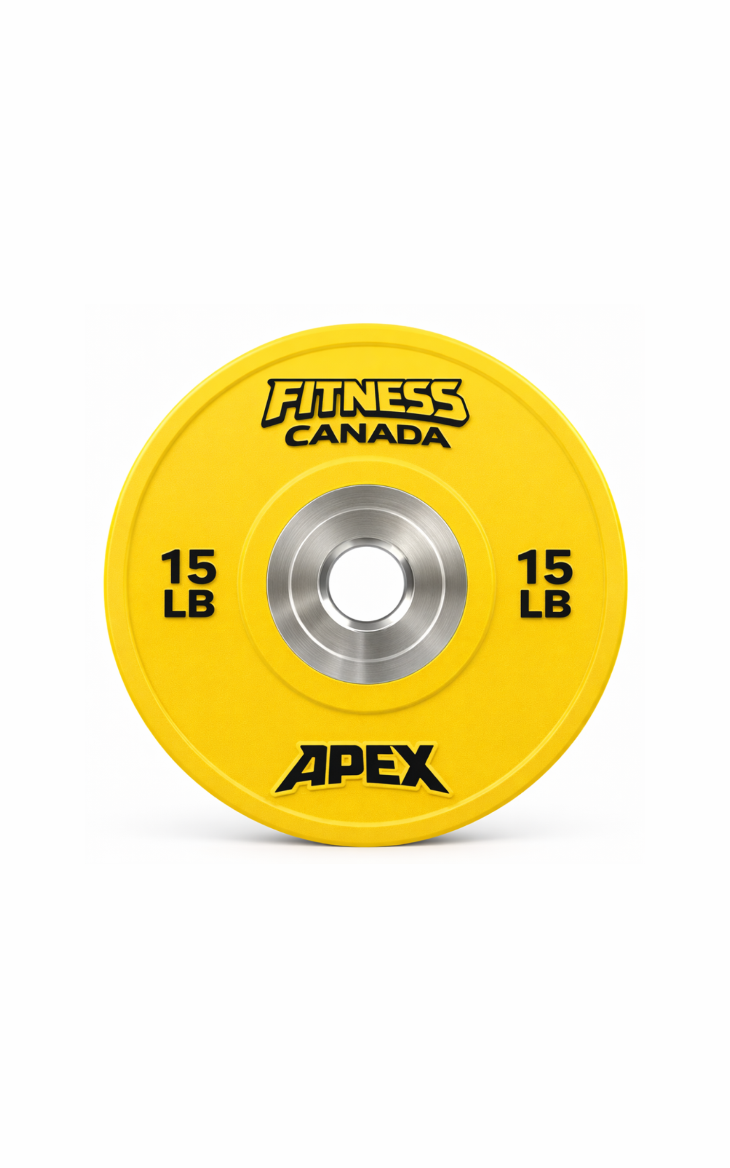 15 lb yellow competition bumper plate fitness canada for strength training