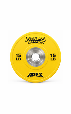 15 lb yellow competition bumper plate fitness canada for strength training