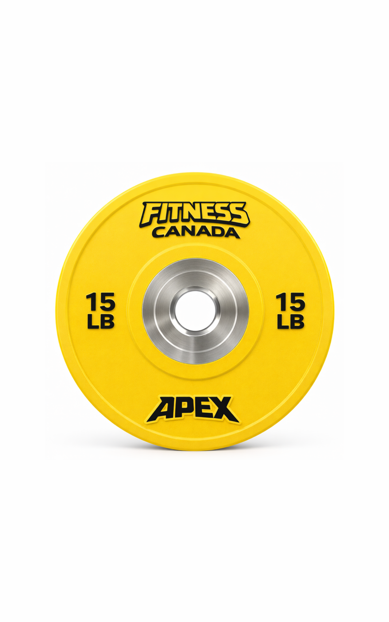 15 lb yellow competition bumper plate fitness canada for strength training